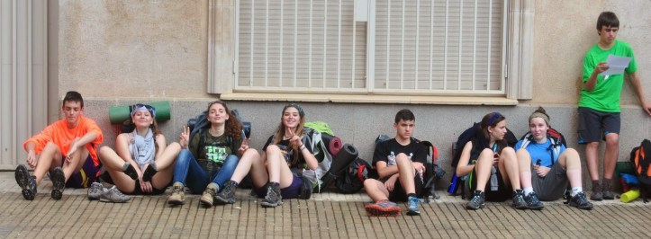 Membres de l'Esplai Gatzara recuperant-se