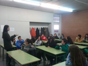 Els alumnes de 2n A durant el taller 